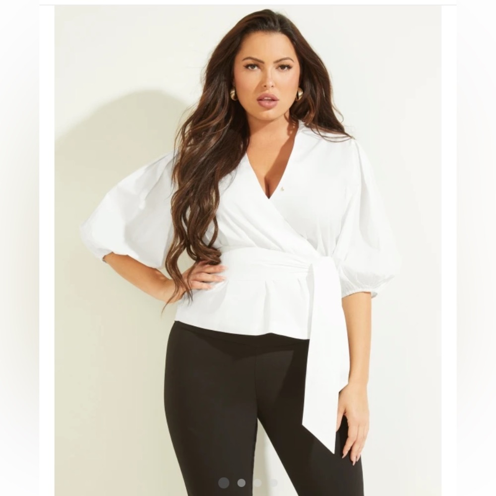 Marciano White Poplin Blouse - Size XS